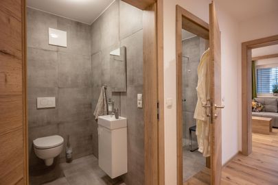 bathroom you will find everything you need as well as a shower with infrared cabin