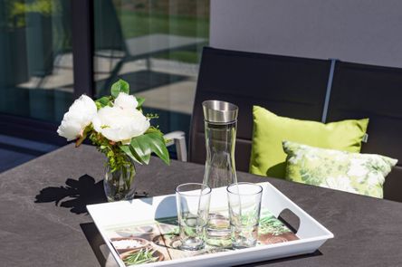 APART deluxe Garten-Suite Top 1 Terrasse für ihren Sommerurlaub