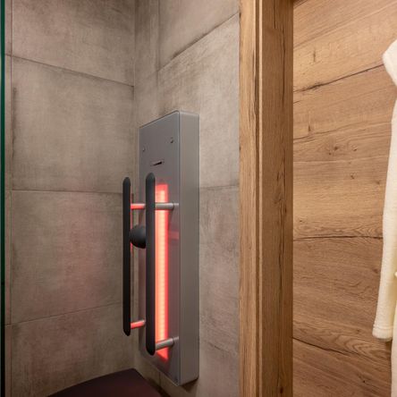 bathroom with shower with infrared cabin