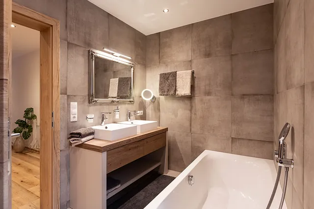 Badezimmer Ferienwohnung in der SkiWelt Söll