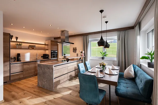 Wohnraum Panorama Suite im Apart deluxe in Söll Tirol
